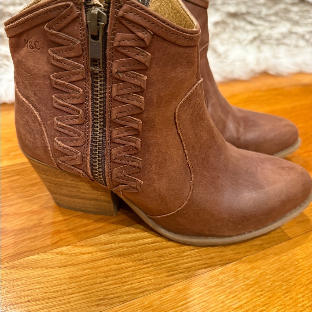 Musse & Cloud ATHYA Brown Genuine Leather Ankle Boots